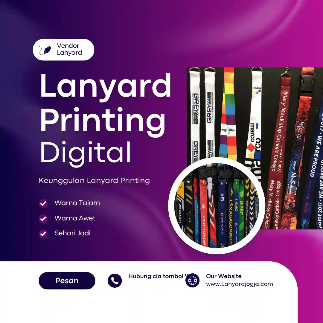 Lanyard Sablon vs Lanyard Printing Jogja